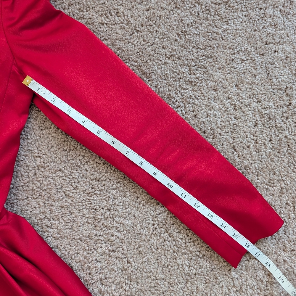 House of CB Red Simoneta Satin Tailored Jacket Mini Dress Size XS - Picture 16 of 16